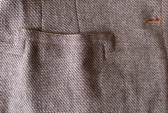 Vintage 40s Tweed Wool Suit, Geometric Jacket, Si… - image 5