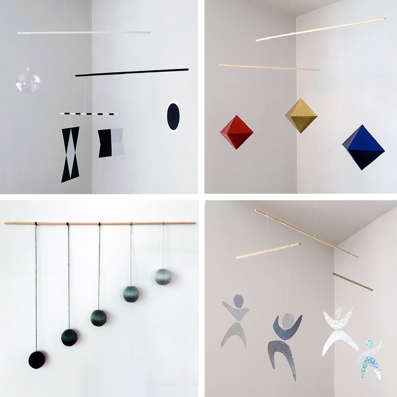 Set of 4 Montessori Mobiles Munari Mobile Octahedron Etsy