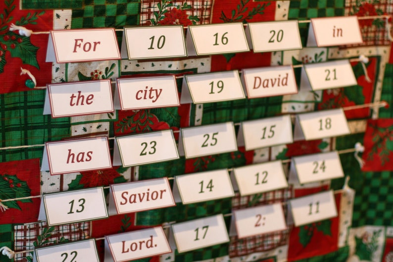 Luke 211 Advent Calendar Printable PDF Download Etsy