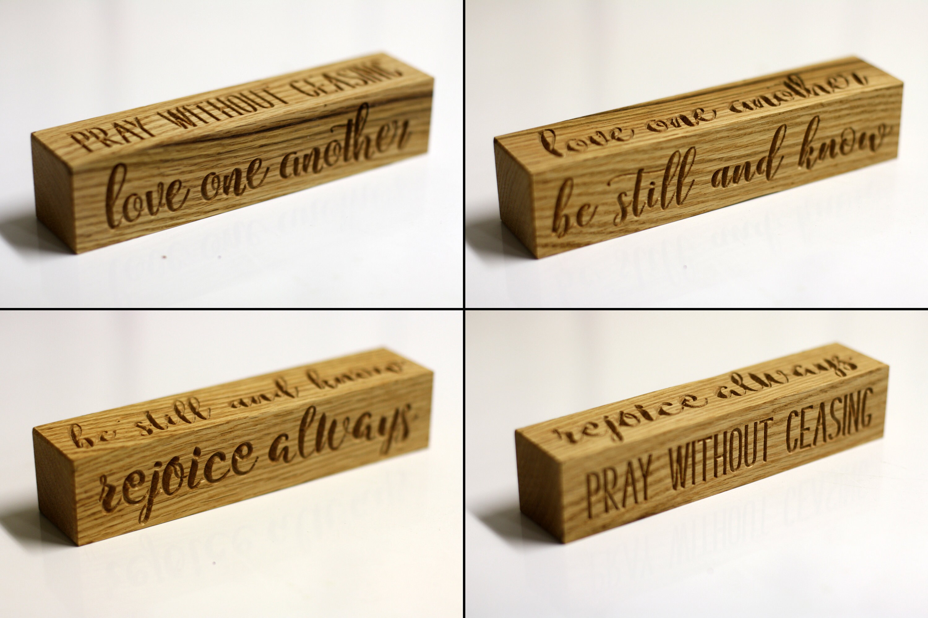 4-sided Engraved Scripture Block - Etsy UK