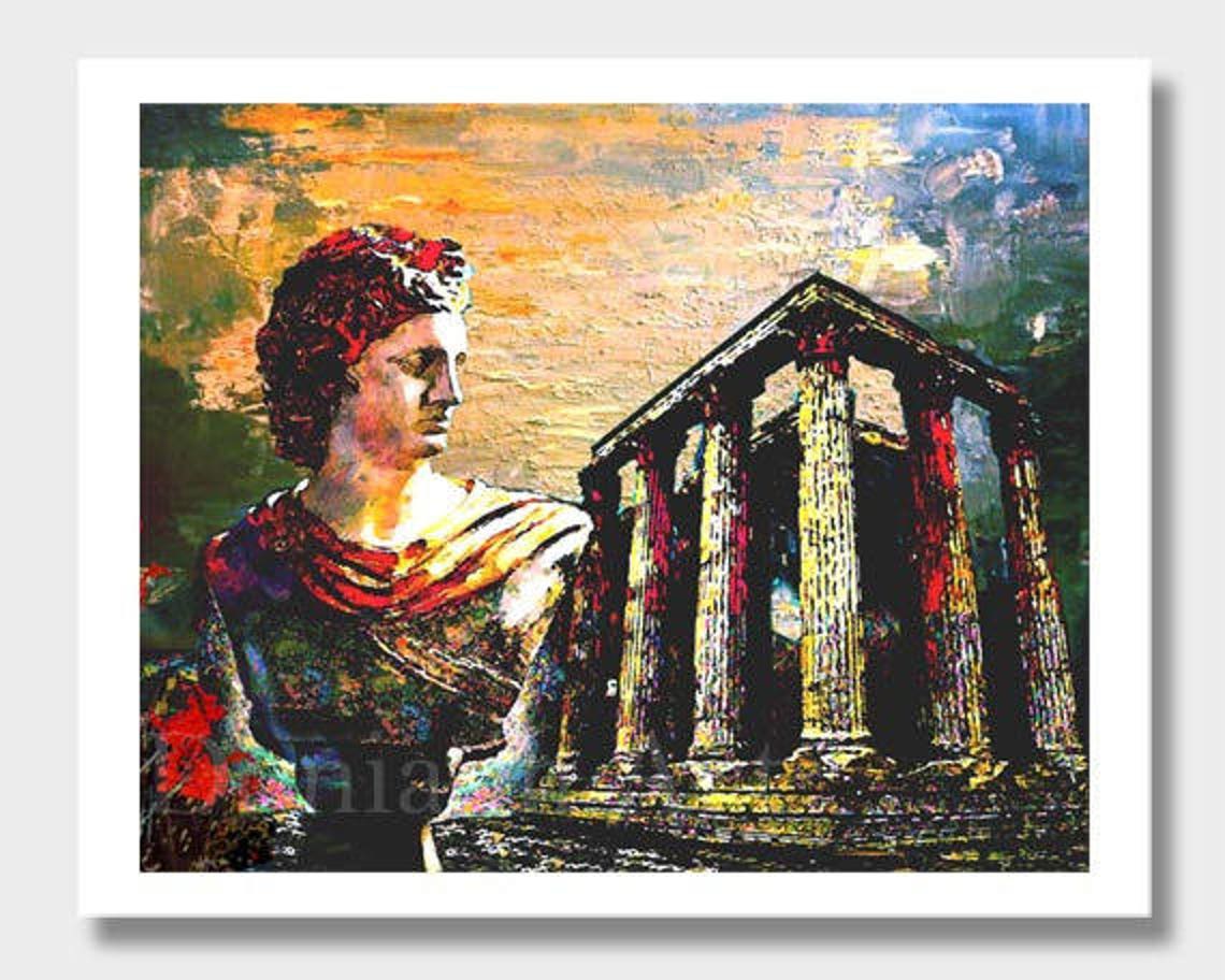 Greek Wall Decor Digital Greek Art Wall Decor Greece Art Etsy