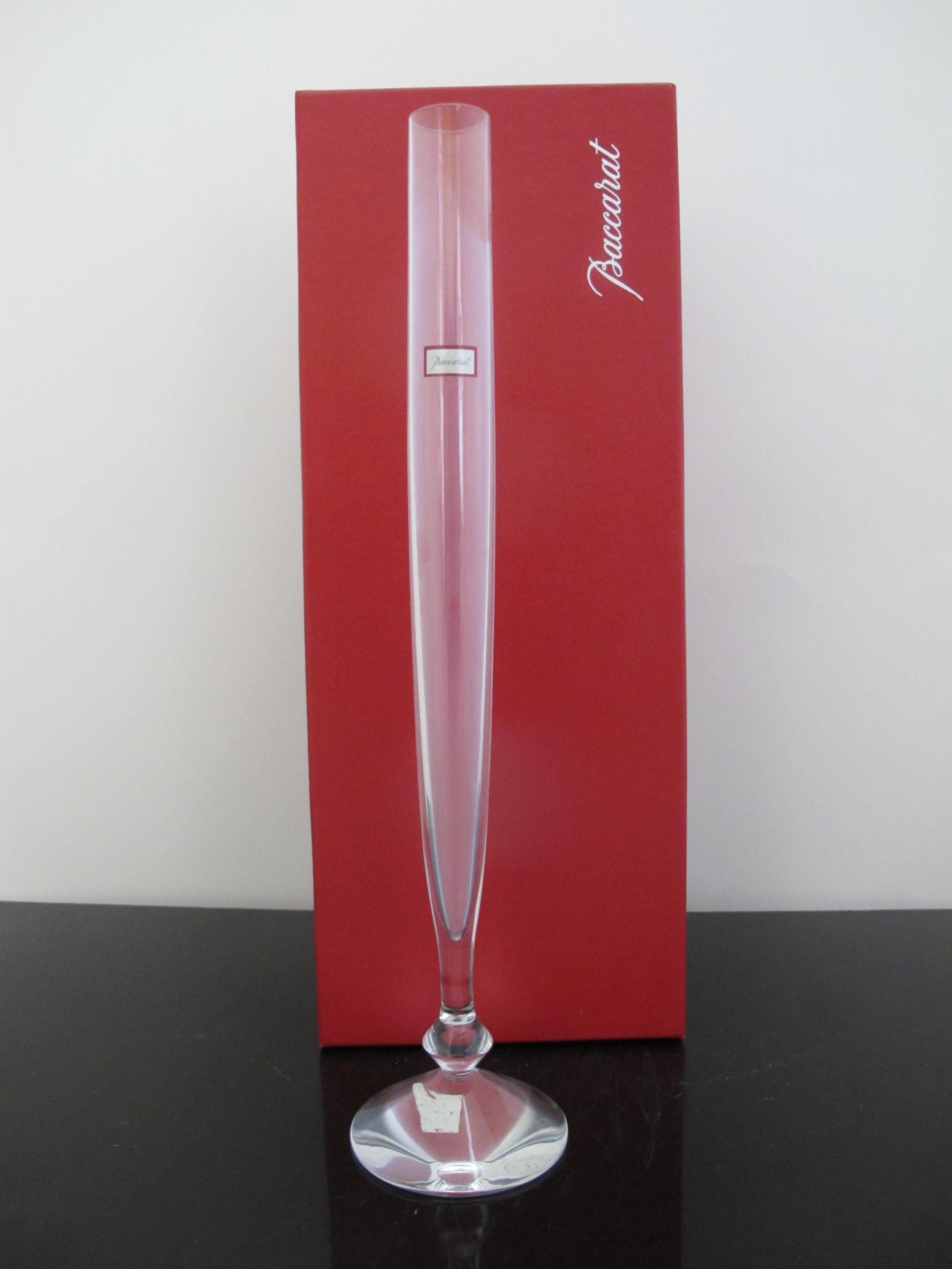 BACCARAT Crystal VEGA Skinny Flower Bud Vase With Original Box