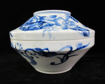 ヴィンテージの蓋付きご飯茶碗、中国の青い陶器の皿 - Etsy 日本