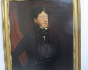 GEORGE Francis MULVANY Antique Oil Painting Portrait of Actor Michael Kelly (1762-1826)