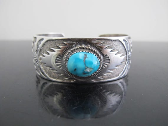 ナバホ族のサイン入りJB刻印入りWIDE RUINSスターリングシルバー