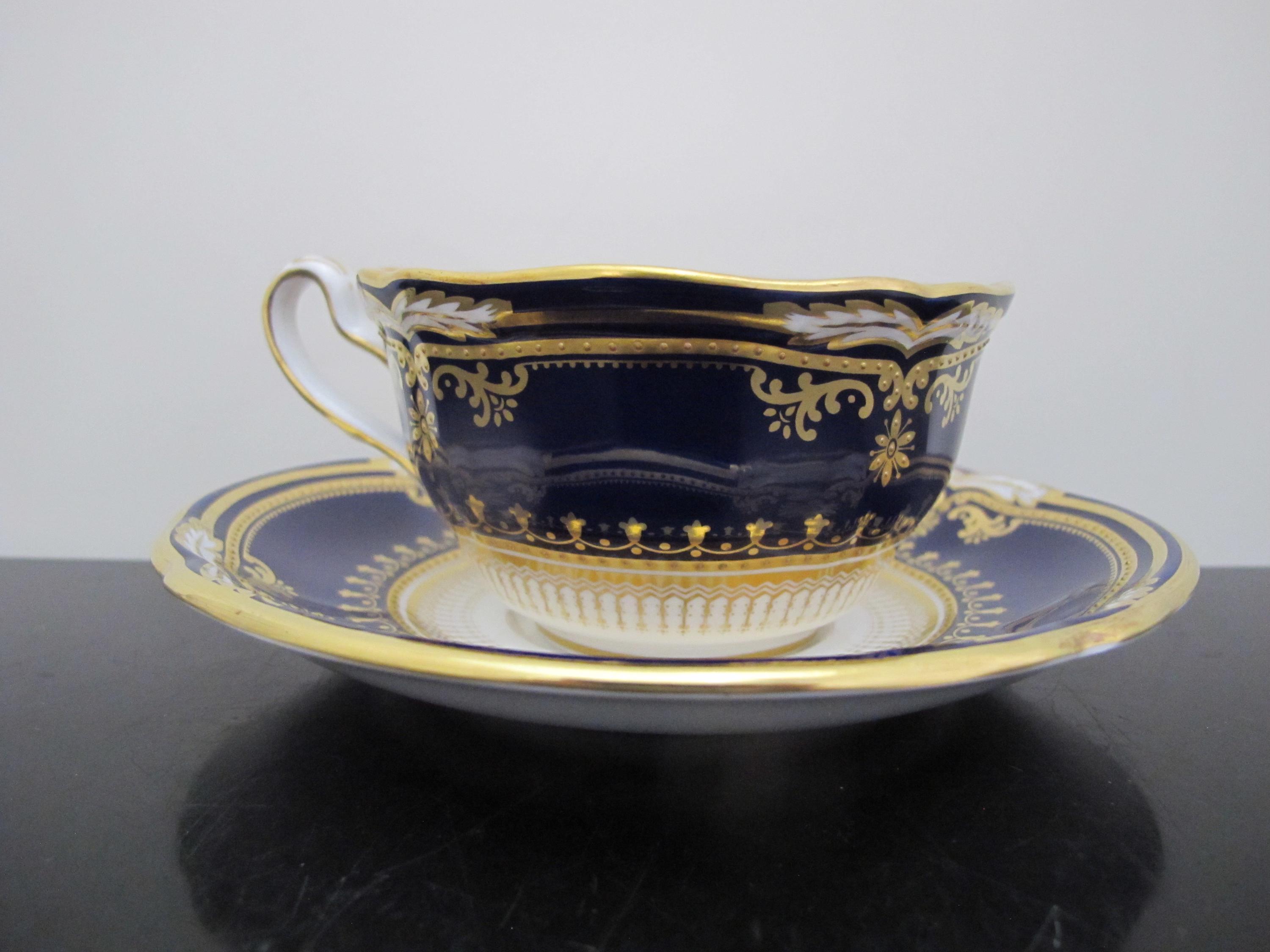 SPODE ランカスター コバルトブルー R8950 ゴールドギルト ファイン