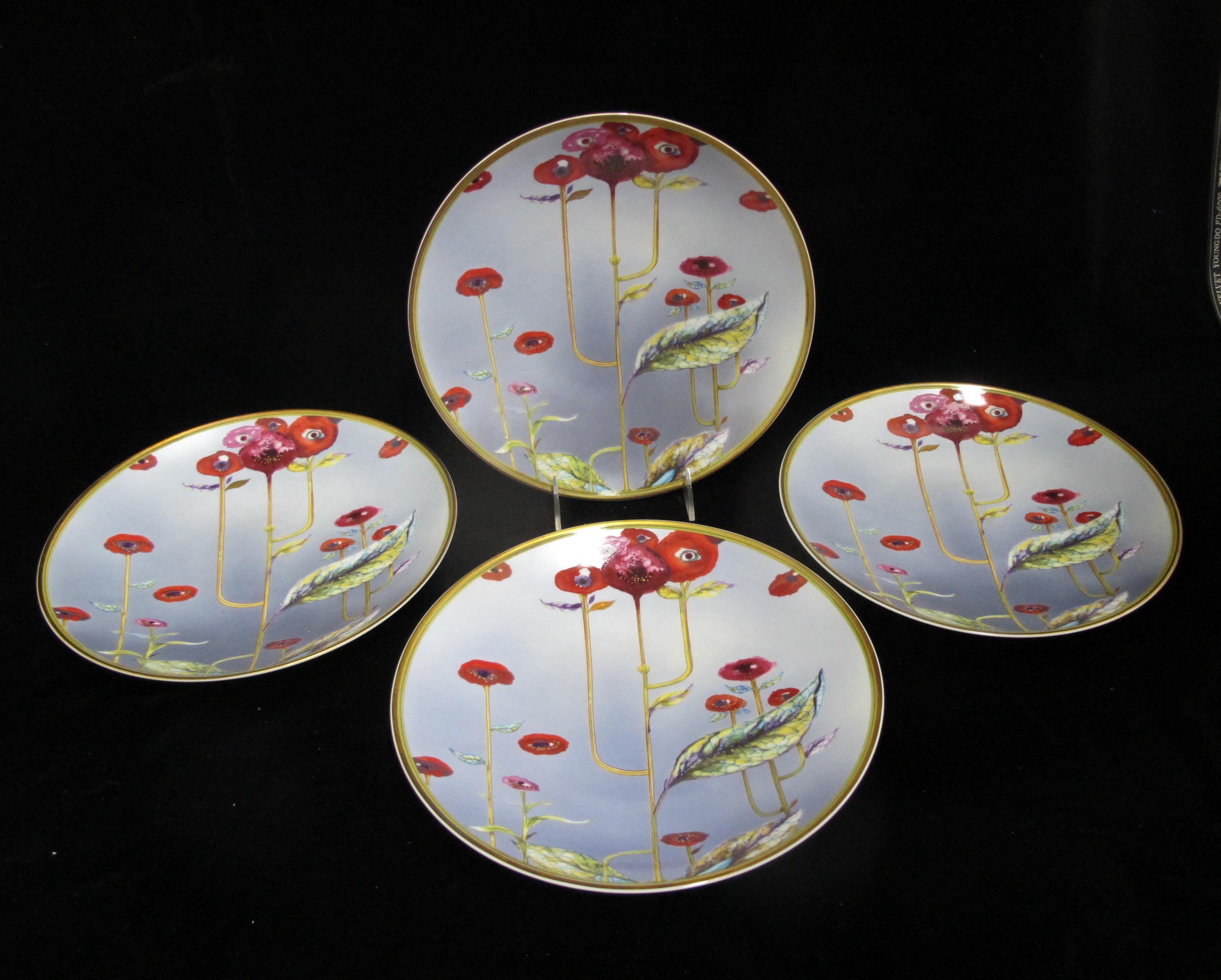 Charles Field HAVILAND Limoges Porcelain Red Poppy TAJ MAHAL