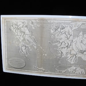 D MAC PHERSON Antike 1827 Geographiekarte des antiken GRIECHENLAND