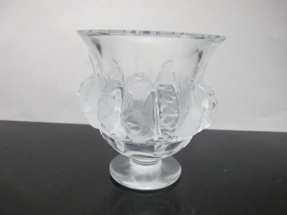 Lalique France Clear Frosted Crystal Glass Dampierre 5 Etsy