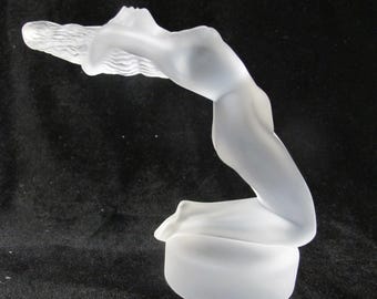 LALIQUE Crystal Art Deco CHRYSIS Nude Female Car Mascot Figurine Sculpture