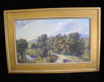 Nick OBERLING Framed Nature Montana Landscape Oil Painting COUNTRY ROAD