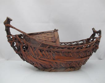 Japanischer IKEBANA Funagata BOOT-förmiger Blumenarrangement-Korb