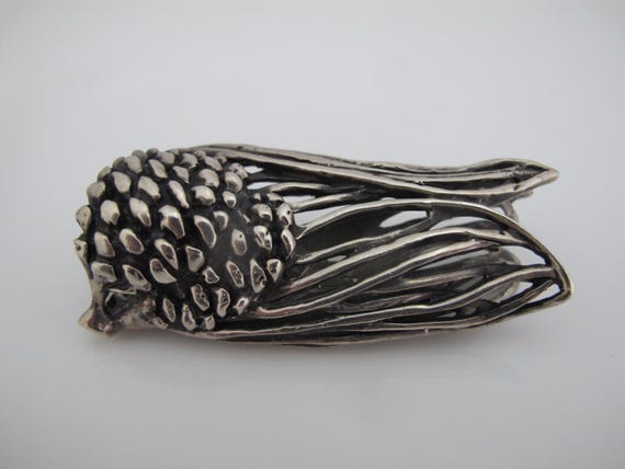 CLIFTON NICHOLSON Sterling Silver MODERNIST Pine Cone Necklace Bolo Pendant