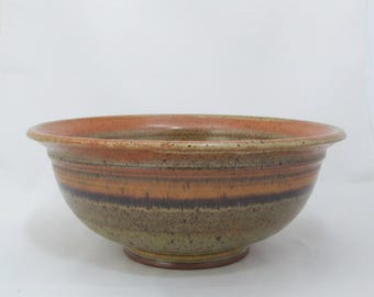 Vintage Wally SCHWAB NW Studio STONEWARE Pottery Mixing Bowl with Spout & Handle