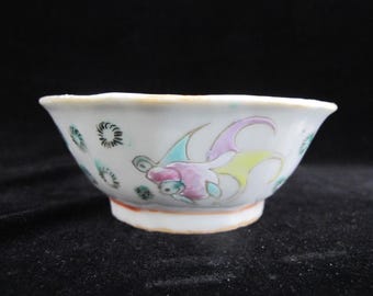 Bok Choy Turquoise Hand Painted Porcelain Chinese Large Bowl - Etsy
