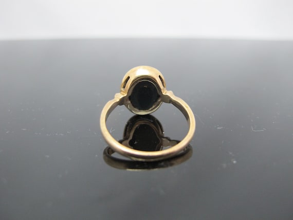 Oval BLOODSTONE 14k Yellow Gold Signet Marcus & C… - image 3