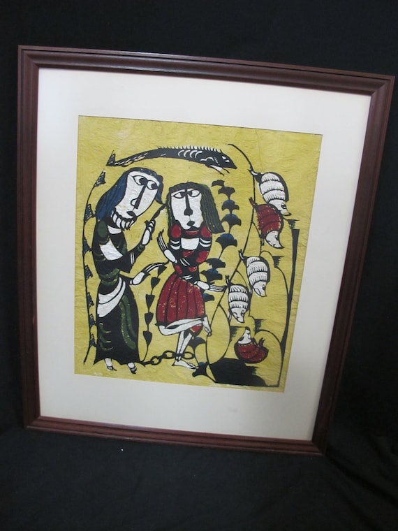 渡辺 浮美生 限定版画 額装 ☆ 直筆サイン・エディション有り 渡辺貞夫 サイン入り 額入り 型染め 聖書美術 1965年 - Etsy 日本