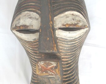 Large KIFWEBE Ceremonial Songye People Republic of Congo Carved Wood MASK
