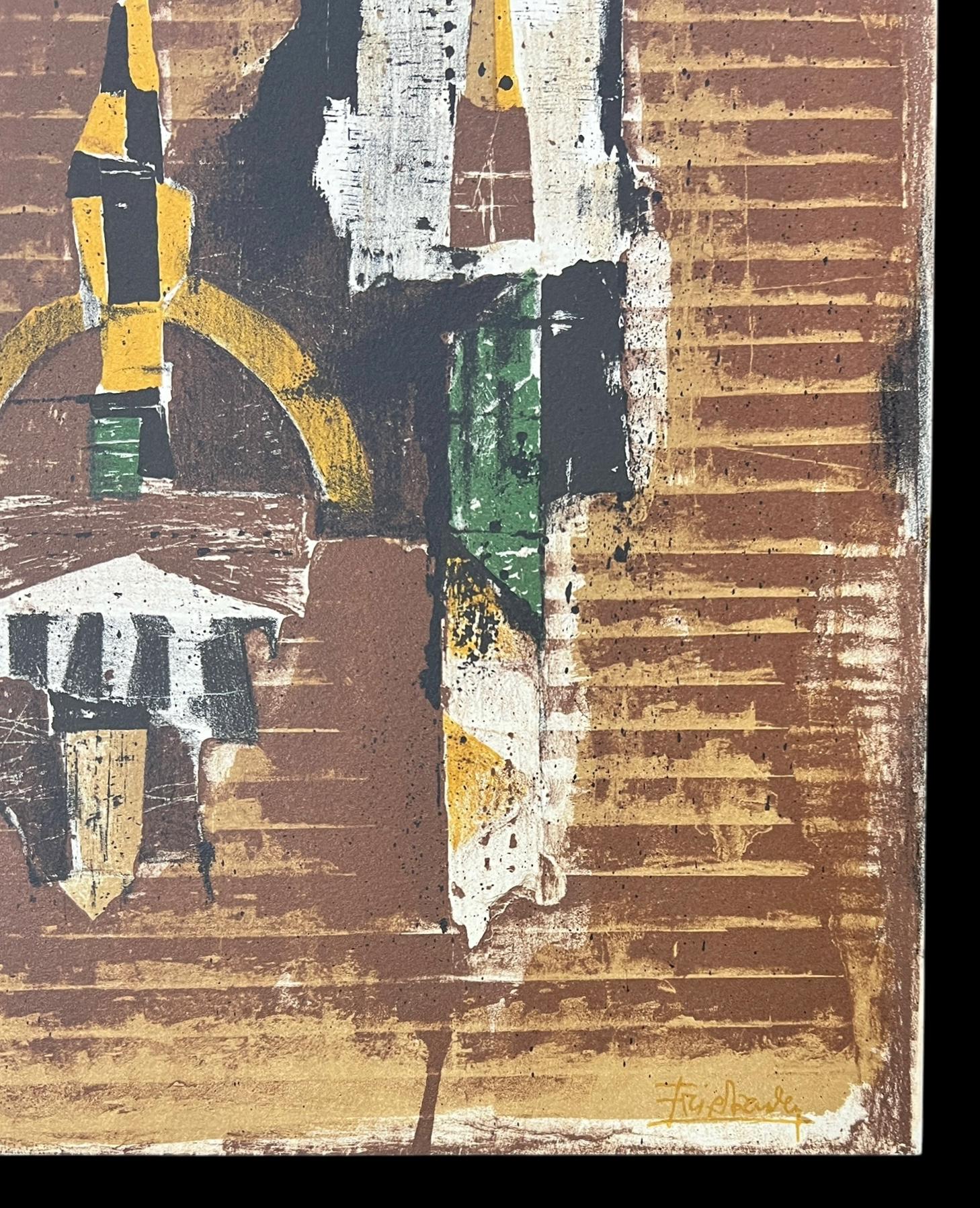 ジョニー・フリードレンダー「抽象的な形III」大型版画 20世紀