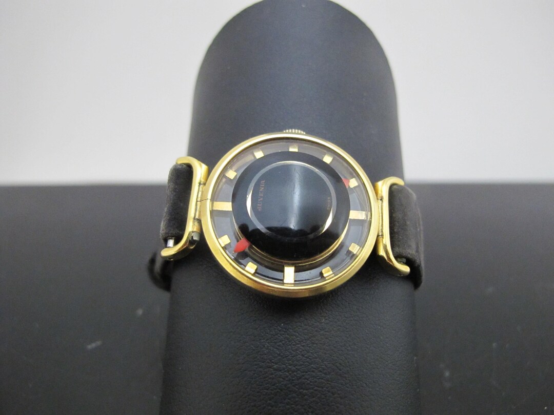 JUVENIA Gold Filled SPACE AGE Klare runde 17-Juwelen-Armbanduhr