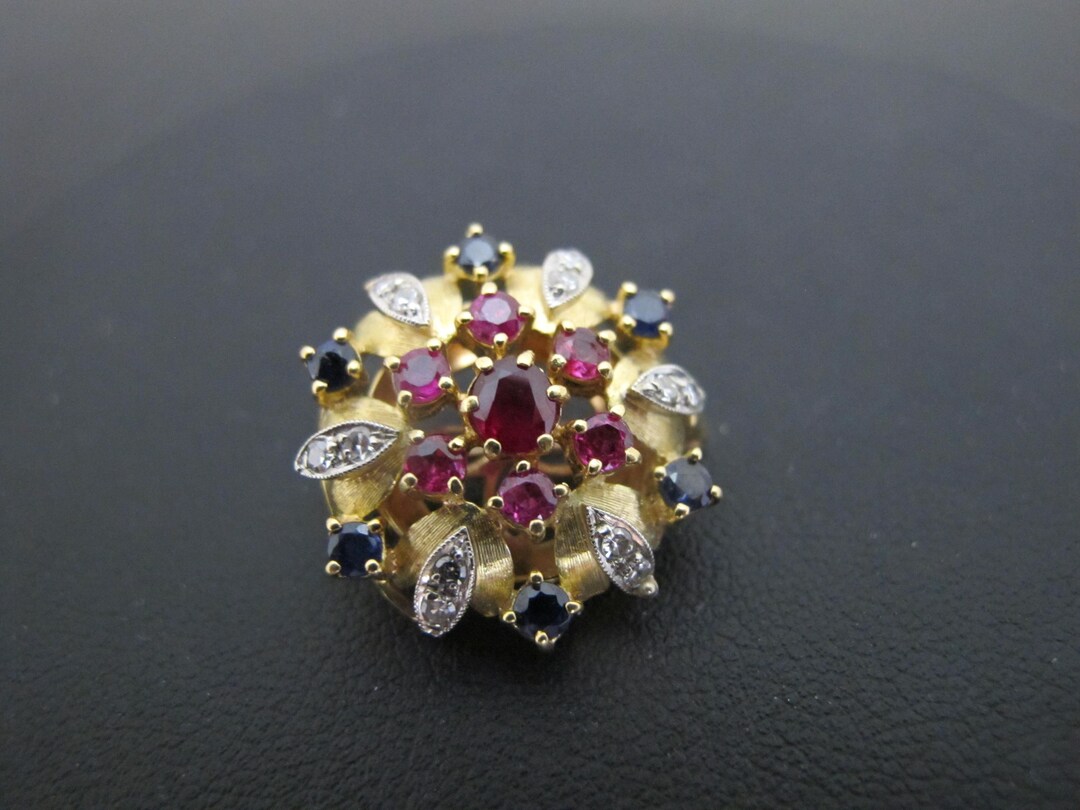 1900ss〜 フランス製 ヴィンテージ ブローチ ルビー エマイユ マリア 1900ss〜 フランス製 ヴィンテージ ブローチ ルビー エマイユ マリア