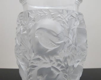 Lalique Frosted Glass Vase with Birds - Etsy 日本