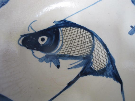中国製 青白磁 釉薬下塗り 鯉 魚 8 1/8 インチ 浅いボウル - Etsy 日本