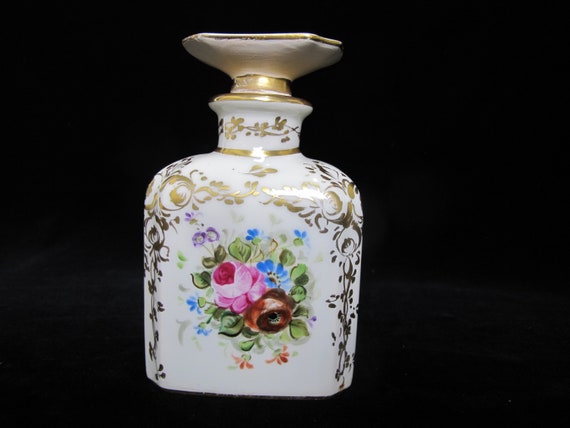 FRENCH Sevres Hand Painted Porcelain FLOWER Gold … - image 1