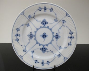 ROYAL COPENHAGEN Danimarca 1/179 Piatto da insalata semplice blu scanalato 7 1/2"