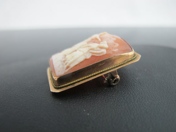 Vintage 14k Gold Classical ANGEL in Pulled Cart C… - image 3