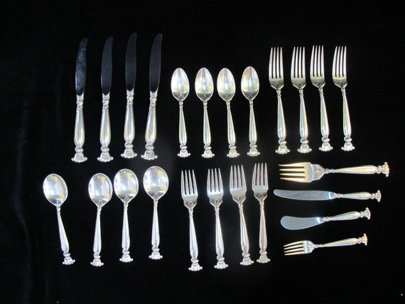 Romance of the Sea by Wallace Sterling Silver Salad Set Custom Made