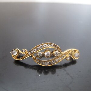 クラスターブローチ Vintage Pearl Cluster Brooch 14K Gold Ladies Stunning 585