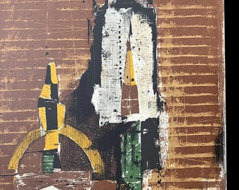 5678）画家不明 抽象画 リトグラフ 5678）画家不明 抽象画 リトグラフ