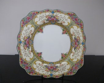 WEDGWOOD Fine China Colorful Floral ST AUSTELL Square Luncheon 8 1/4" Teller