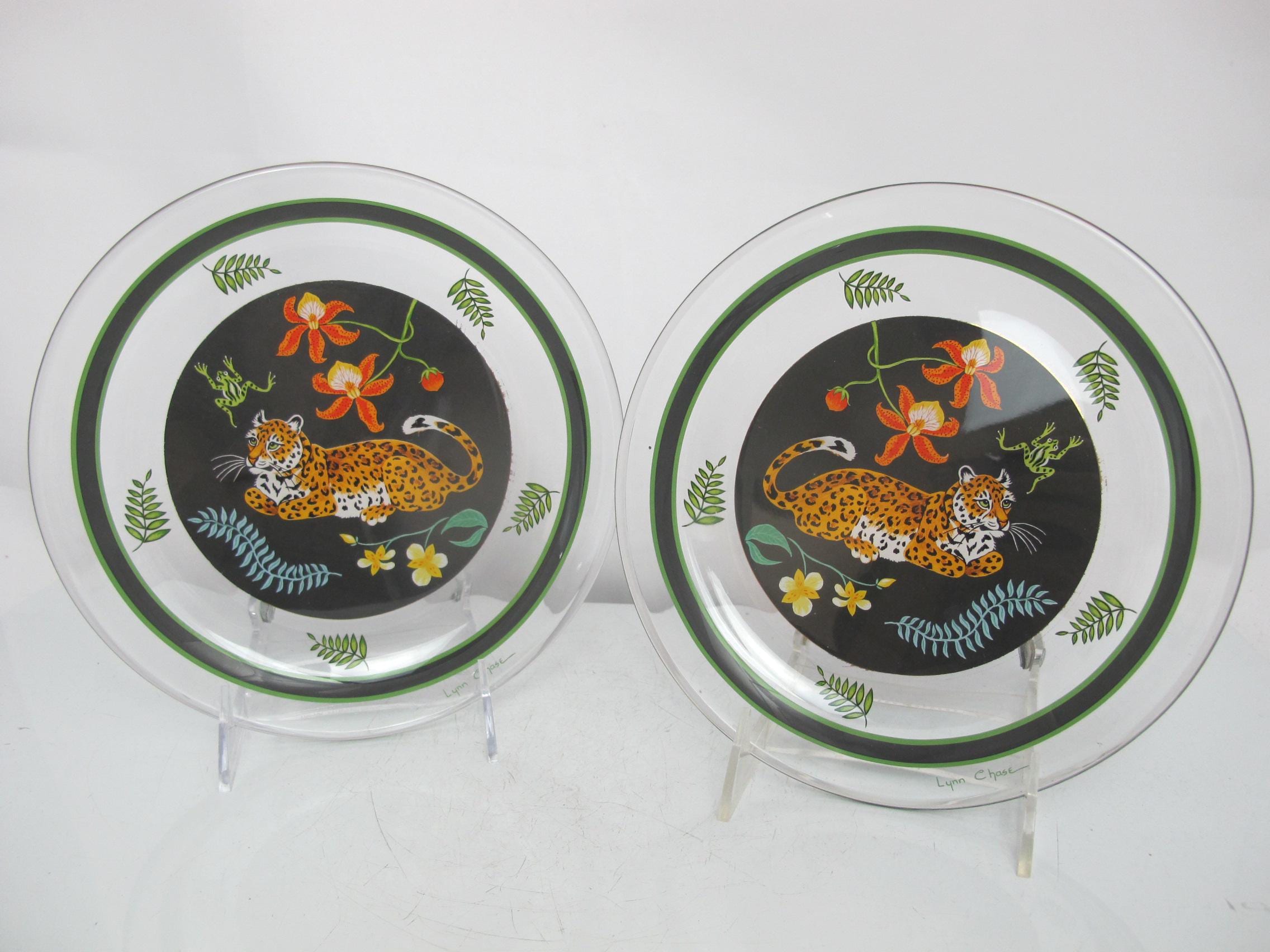 Lynn Chase Jaguar Jungle Plates - Etsy