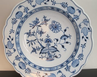MEISSEN Blue Onion Porcelain 13" Rimmed Serving BOWL Dish Platter