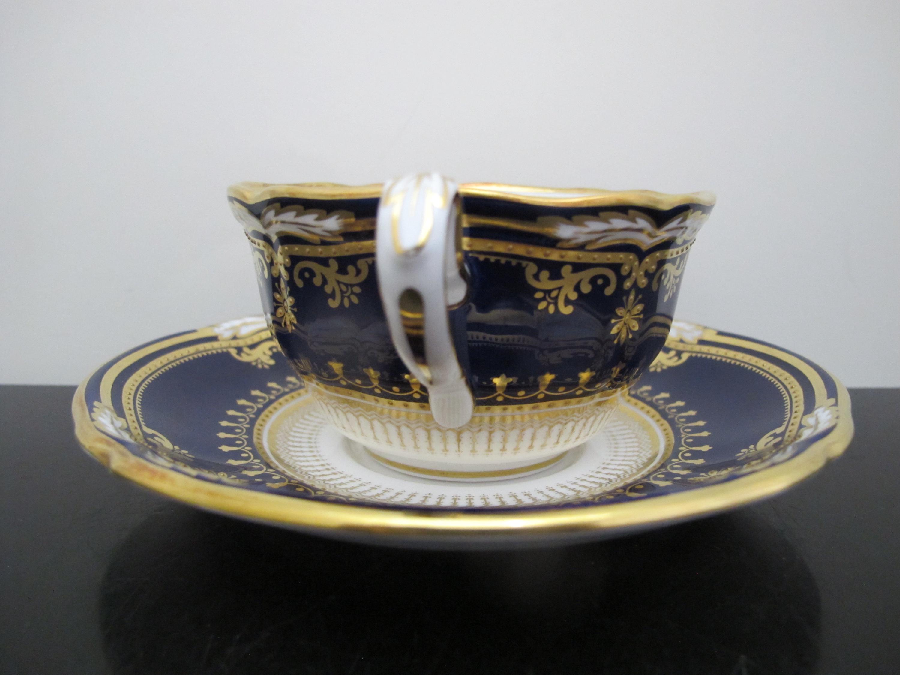 SPODE ランカスター コバルトブルー R8950 ゴールドギルト ファイン