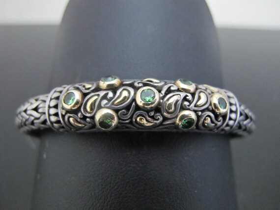 Samuel Benham BJC Sterling Silver 18K Gold ROYAL BALI Green