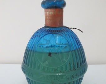 Harden BLUE STAR Antiker türkisfarbener Glas-Feuerlöscher aus dem Jahr 1890