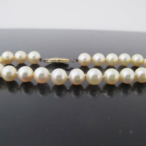 May include: A pearl bracelet with a gold clasp. The pearls are white and have a slight iridescent sheen.