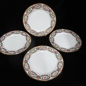 Limoges France CARTIER La Maison Du PRINCE Porcelain 10.25" Plate Set of 4