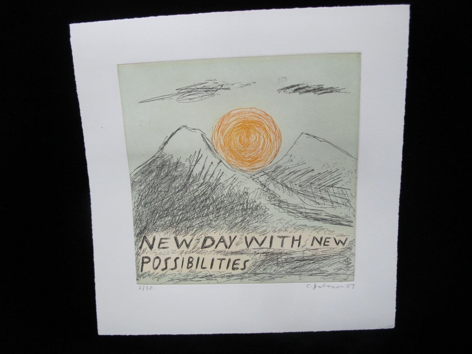 CHRIS JOHANSON Signed Limited Edition Aquatint Print PERCEPTIONS