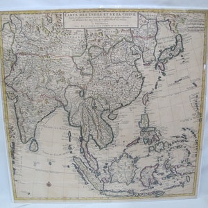 Antike Karte von 1730 CARTES des INDES et de la CHINE Guillaume de Lisle