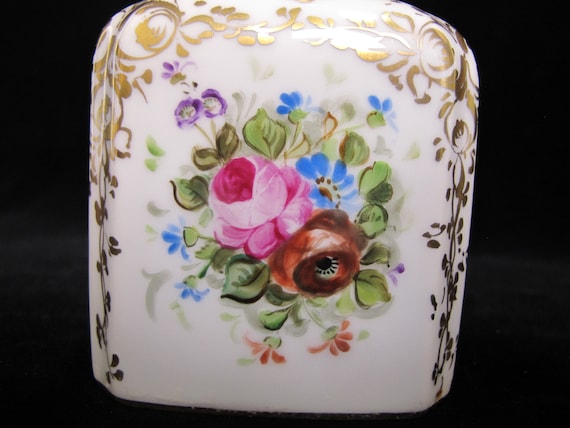 FRENCH Sevres Hand Painted Porcelain FLOWER Gold … - image 2