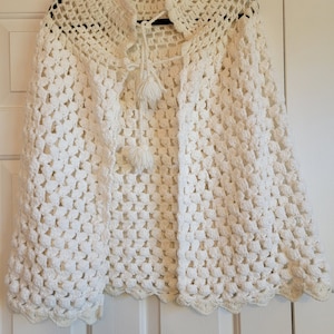 Vintage Hand Crochet Cape/Poncho