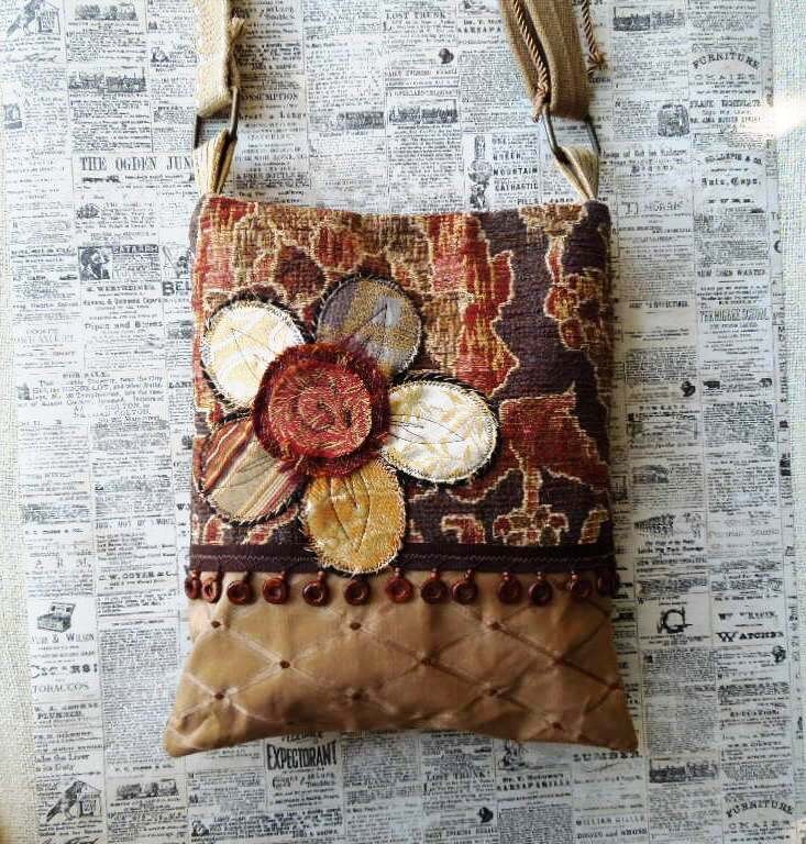 CROSSBODY HOBO BAG Recycled Upholstery Fabric Bohemian Etsy