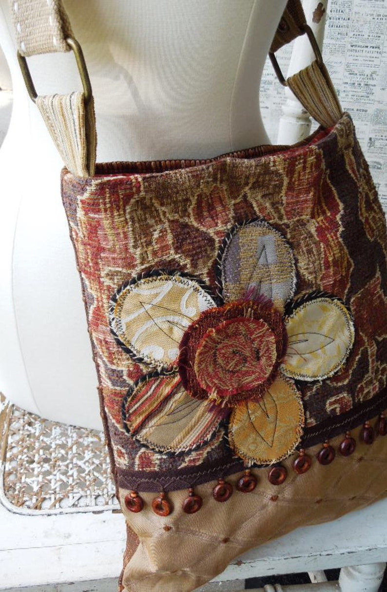 CROSSBODY HOBO BAG Recycled Upholstery Fabric Bohemian Etsy