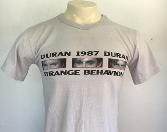 DURAN DURAN Shirt 1987 Vintage/ 80&#39;s Strange Behaviour Tour Notorious Album Tshirt/ Nick Rhodes New Wave Synth Pop Medium