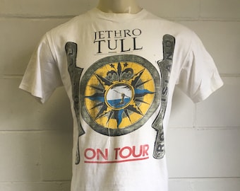 Jethro Tull Shirt Vintage 1989 80s Rock Island Tour 20 Years