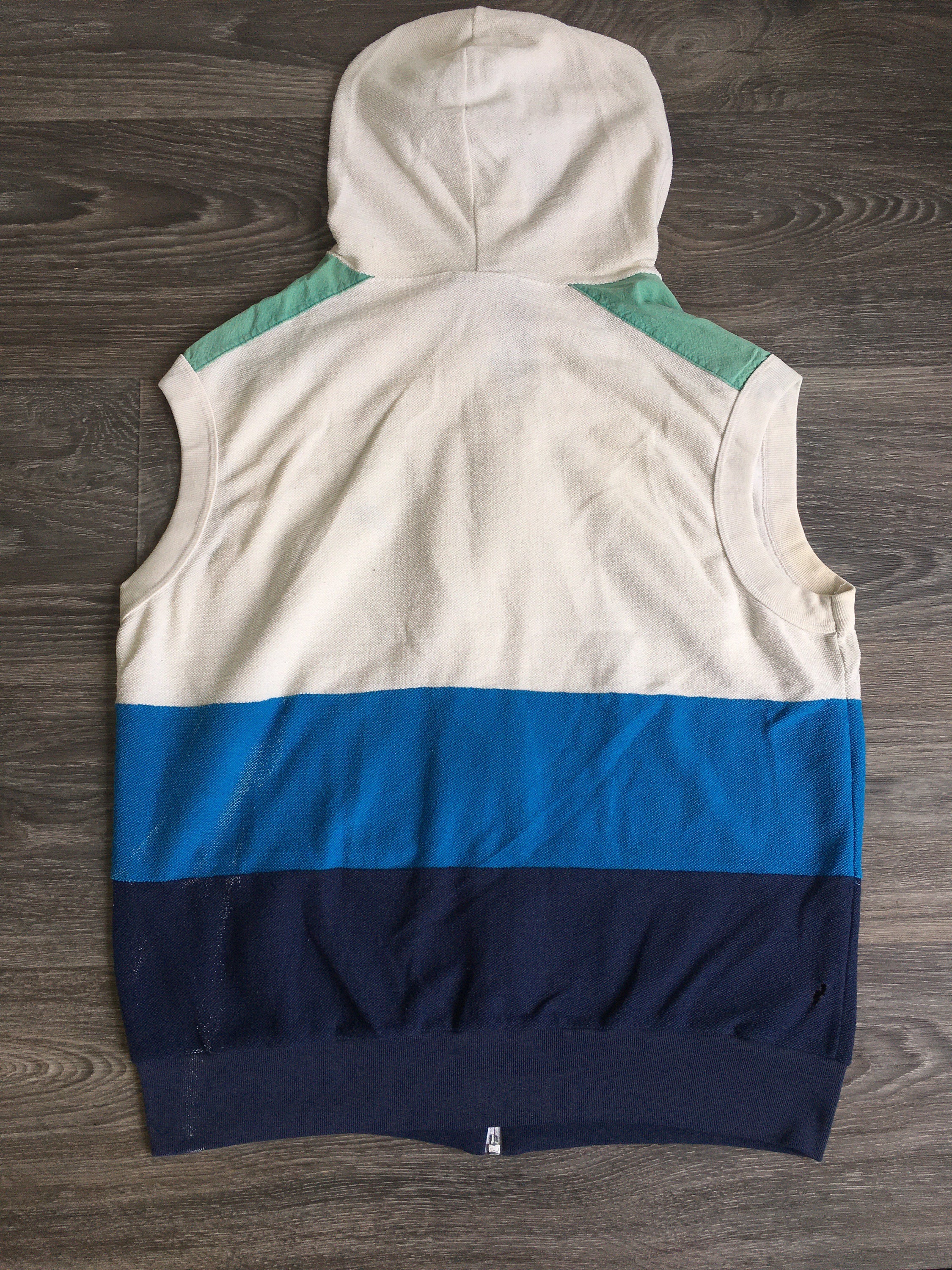 NIKE Hooded Vest 80s Vintage Blue Tag Label Oneofakind Etsy